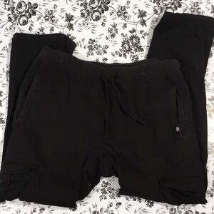 Akademiks Black Drawstring Cargo Jogger Pants Men's Size Large